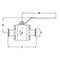 Ball valve Series: M3H Type: 8843 Stainless steel Tri-clamp ASME-BPE PN16 to PN100